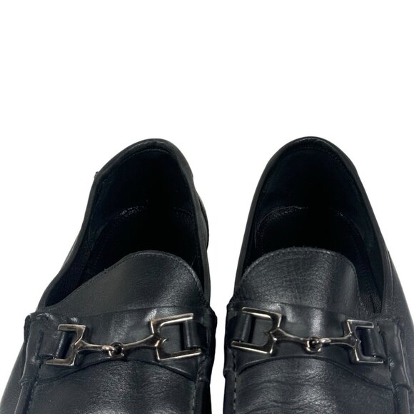 Bruno Magli Bigolo Black Leather Loafer Shoes Men's Size 9.5 Made in Italy - Picture 3 of 13